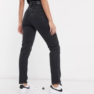 ASOS High waisted black mom jeans